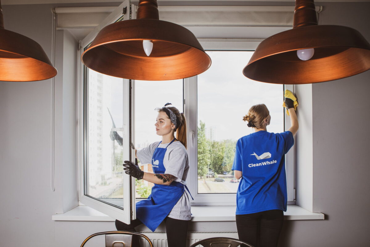 Профессиональная мойка окон в квартире в Кракове специалистами CleanWhale